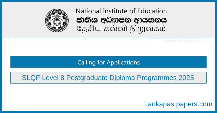 🎓 Apply Now: PGDip in Technology Education 2025/26 – NIE and KOICA | SLQF Level 8 (Online + Onsite)