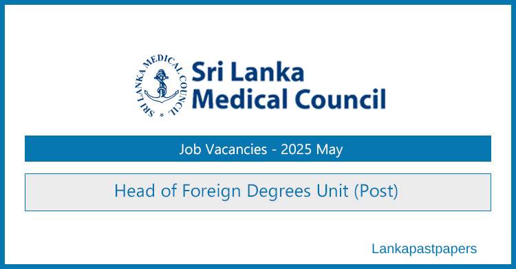 Judicial Assessor Vacancy 2025 – Sri Lanka Medical Council (SLMC) Application