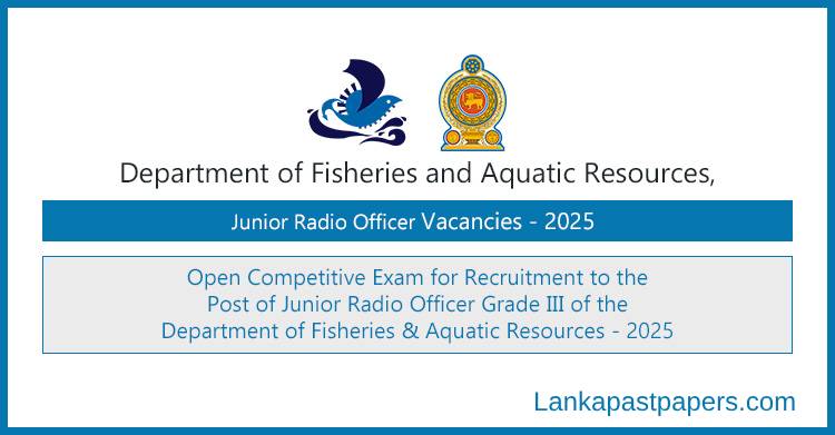 Junior Radio Officer Jobs 2025 – DFAR Vacancies | Apply Before July 25