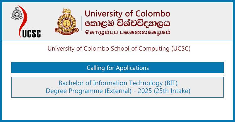 Bachelor of Information Technology (BIT) 2025 Intake – University of Colombo School of Computing (UCSC) Applications Open
