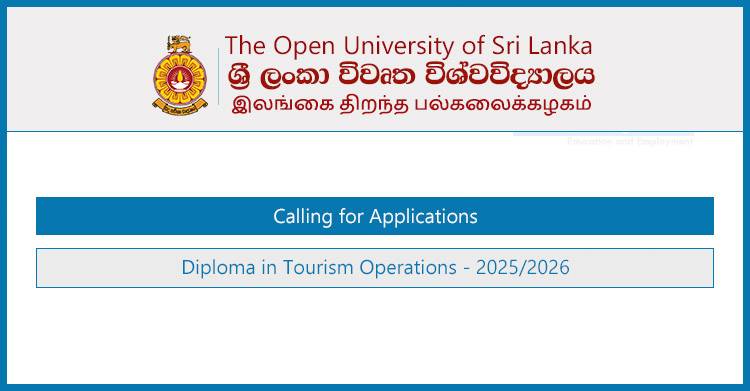 Diploma in Tourism Operations 2025 – Open University (OUSL)