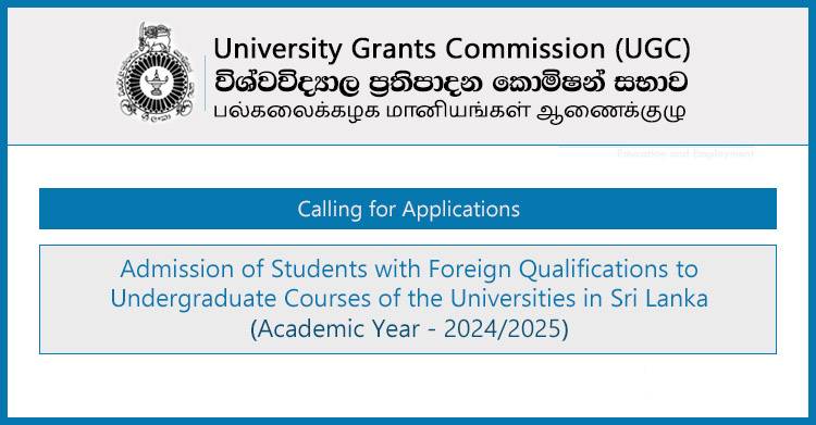 University Admission for Foreign Qualifications 2024/2025 – UGC