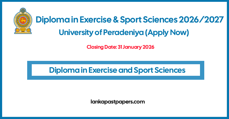 Diploma in Exercise And Sport Sciences 2026/2027 | University of Peradeniya (Apply Now)