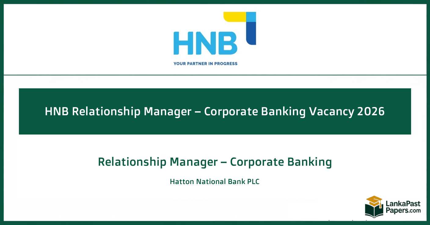 HNB Relationship Manager Corporate Banking Jobs 2026
