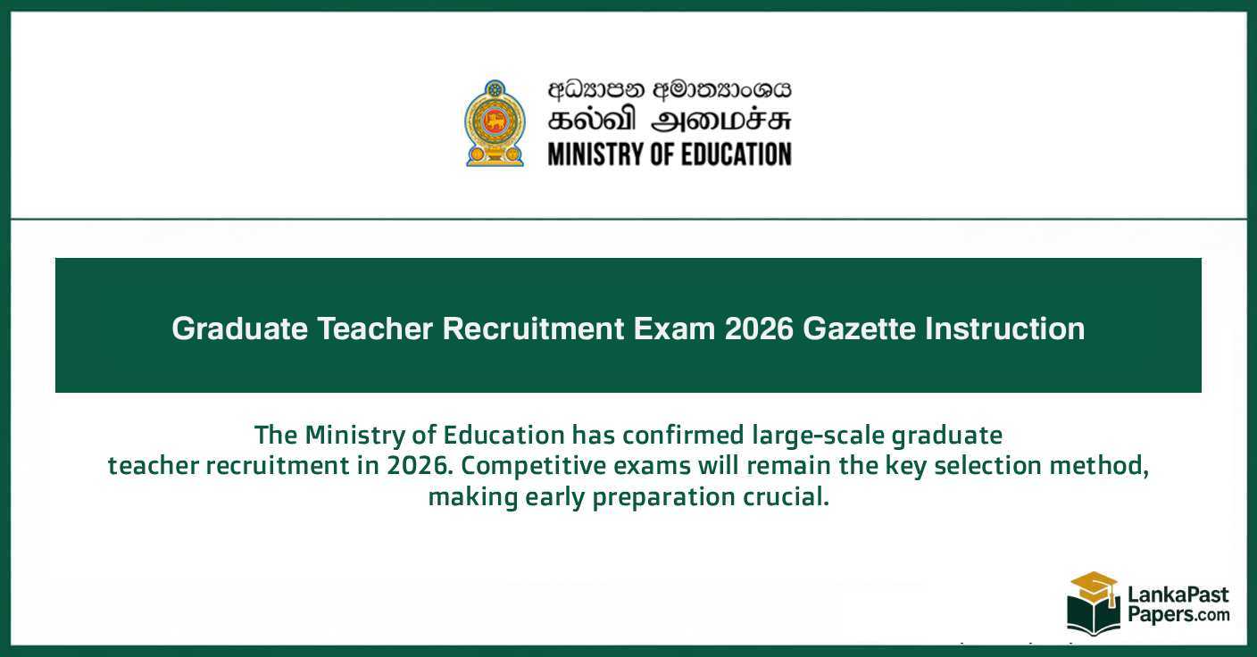 Graduate Teacher Recruitment Exam 2026 Gazette Instruction