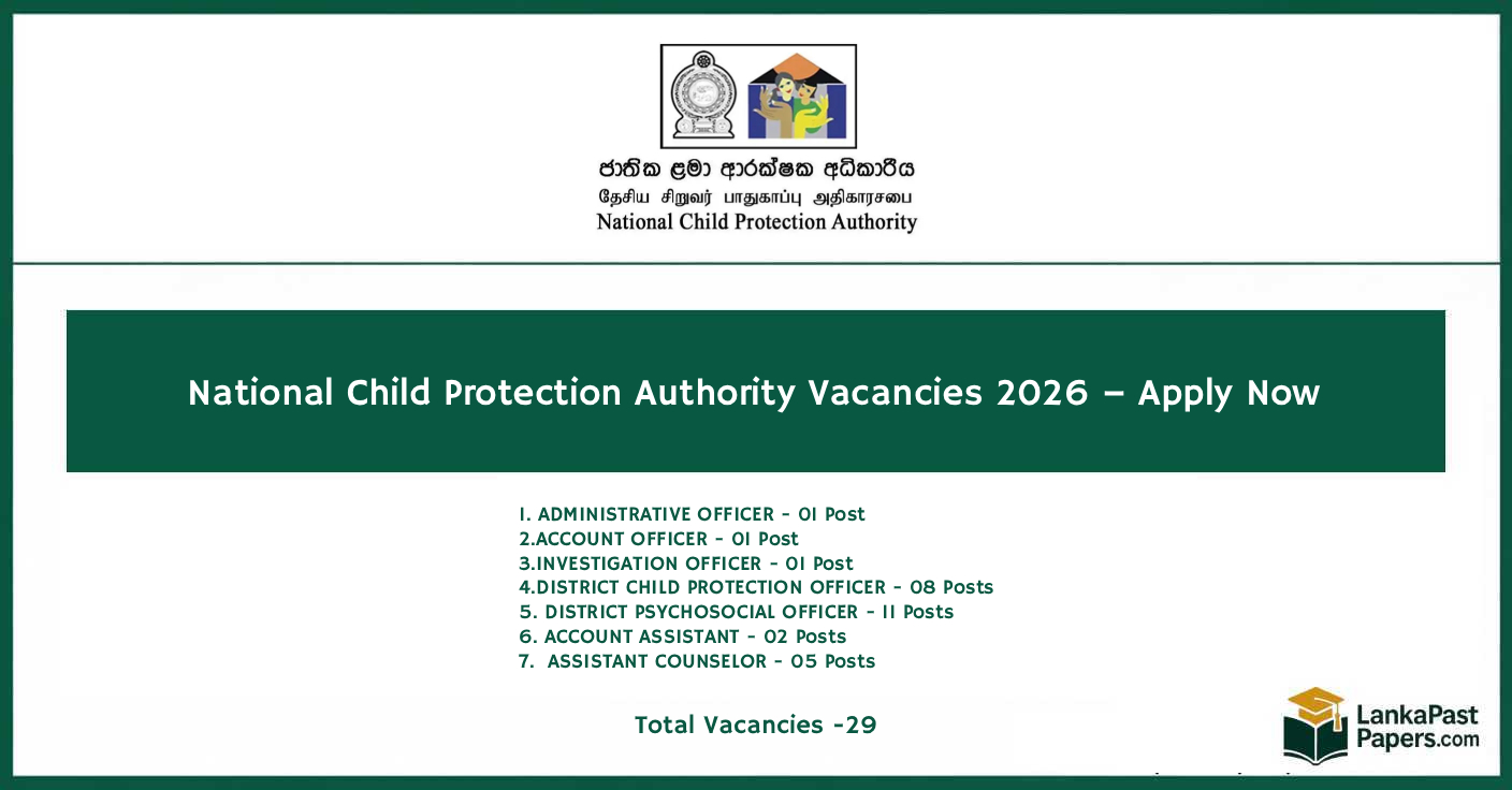 National Child Protection Authority Vacancies 2026 – Apply Now