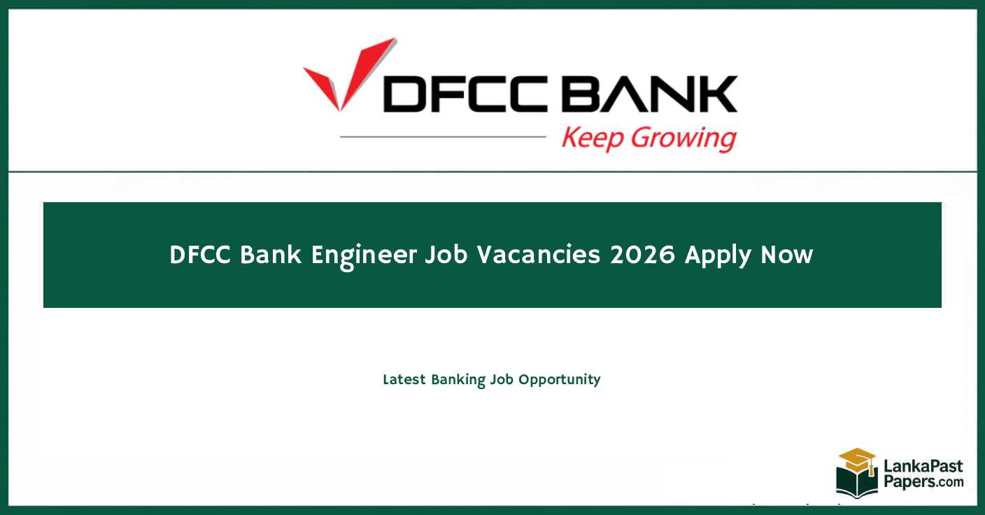 DFCC Bank Engineer Job Vacancies 2026 Apply Now