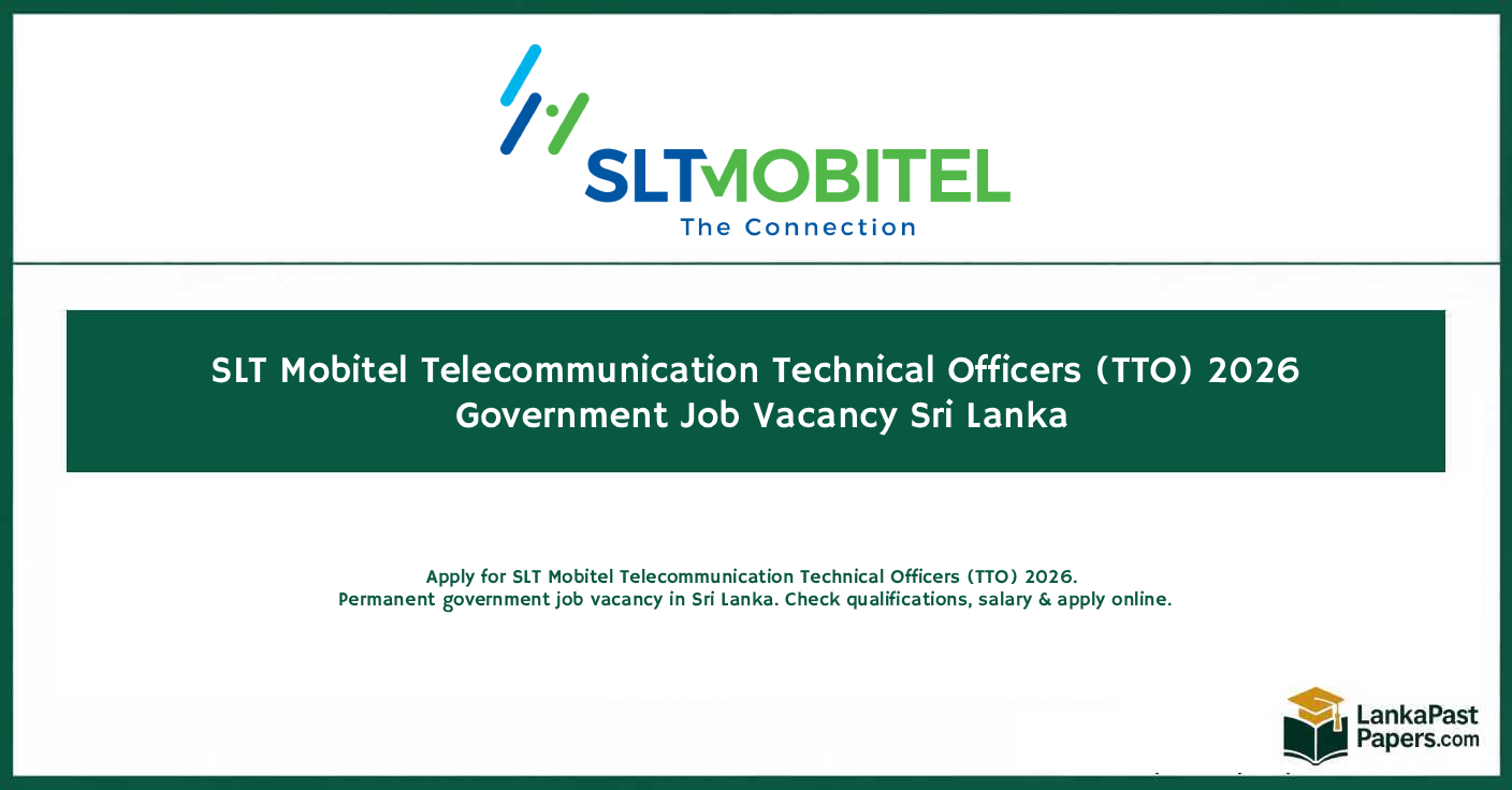 SLT Mobitel Telecommunication Technical Officers 2026 – Government Job Vacancy in Sri Lanka