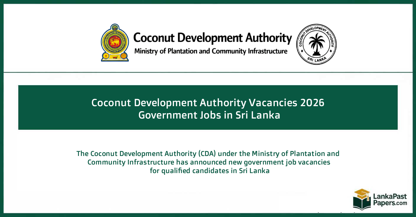 Coconut Development Authority Vacancies 2026 – Apply Now