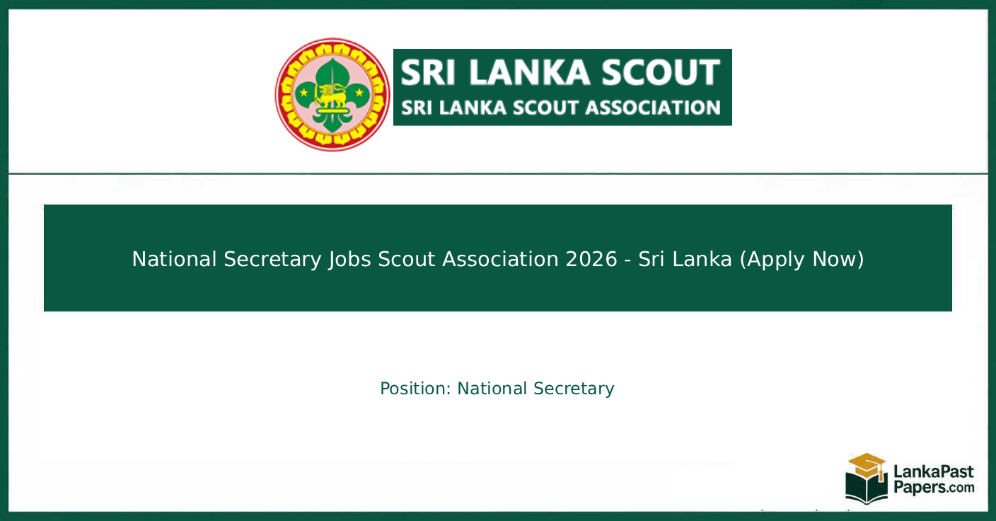 National Secretary Jobs Scout Association 2026 - Sri Lanka (Apply Now)