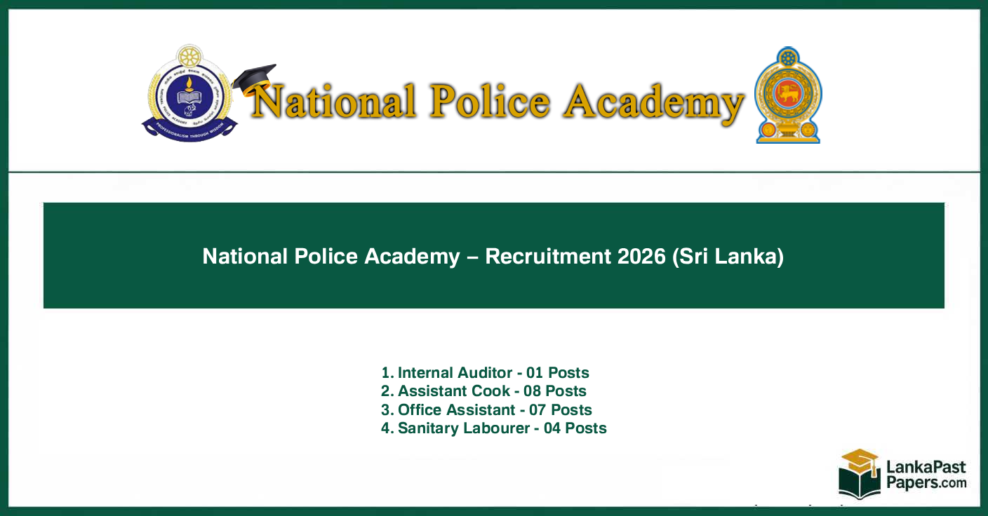 National Police Academy – Recruitment 2026 (Sri Lanka)