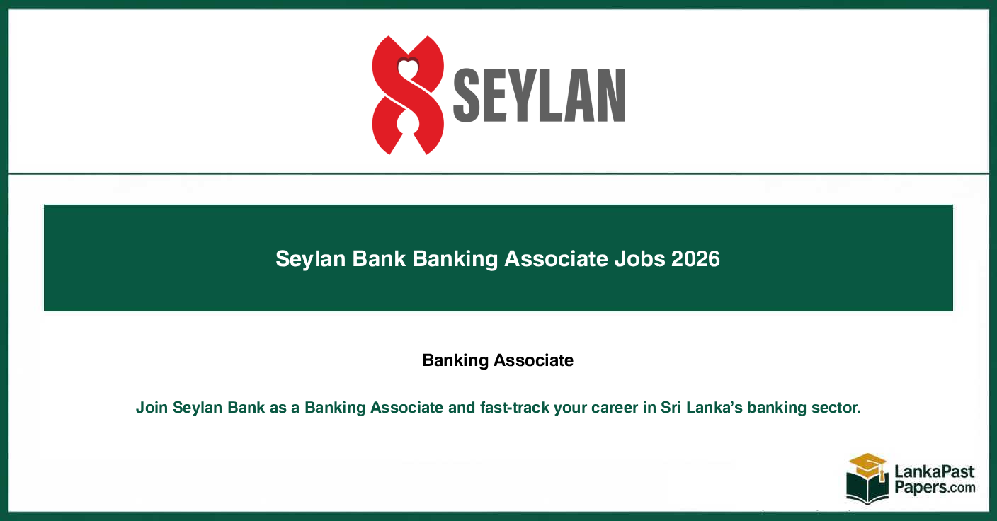 Seylan Bank Banking Associate Jobs 2026