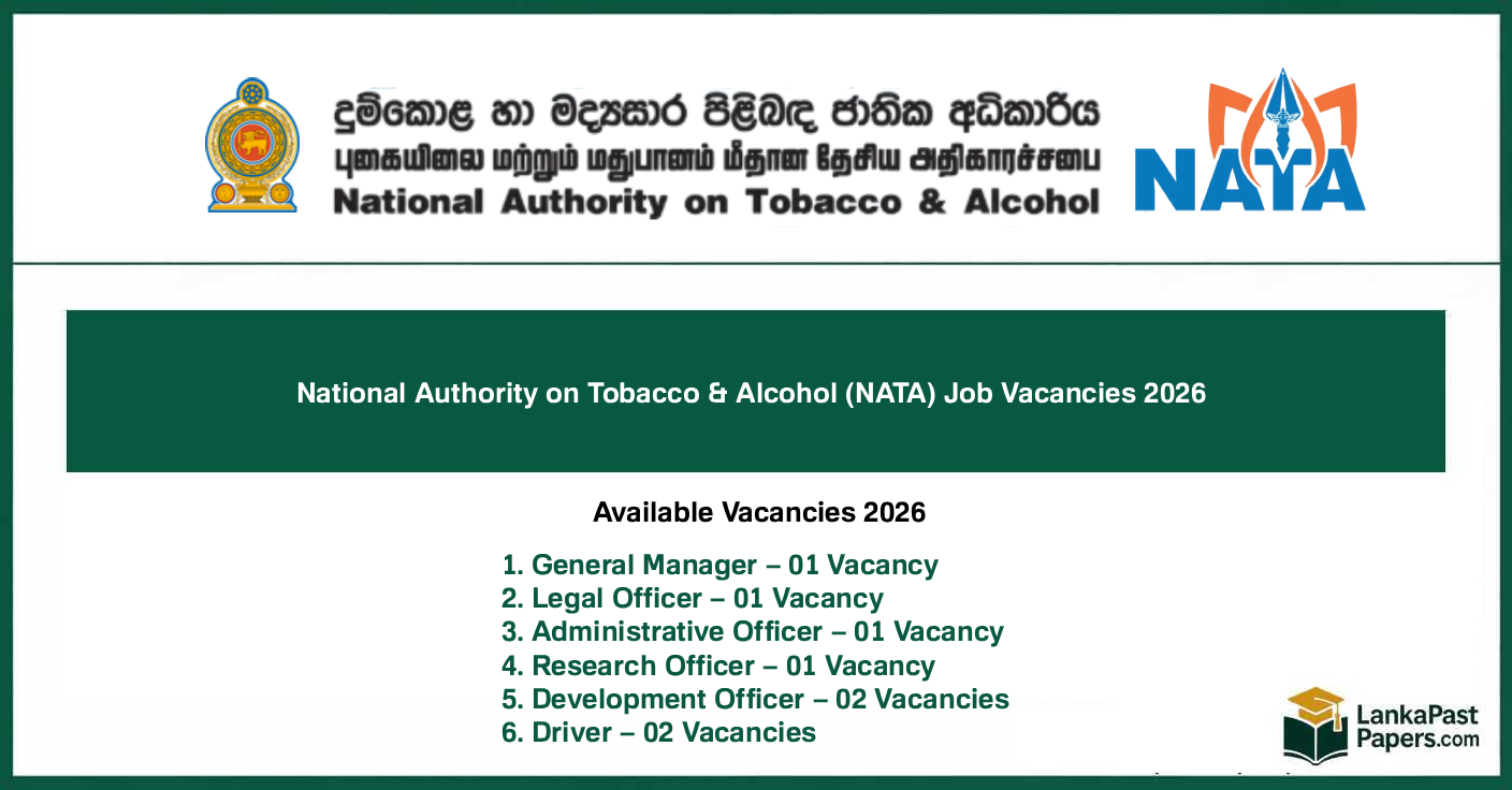 National Authority on Tobacco and Alcohol (NATA) Job Vacancies 2026