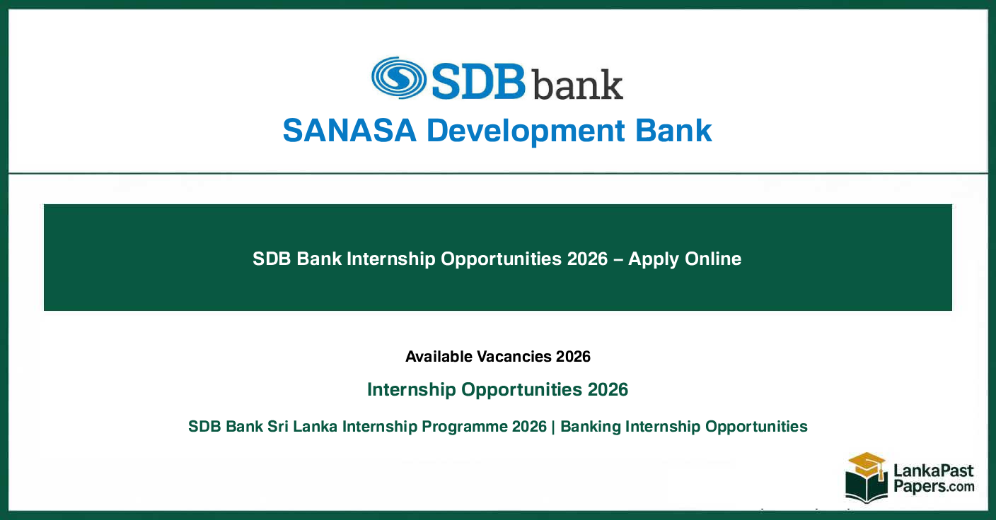 SDB Bank Internship Opportunities 2026 – Apply Online