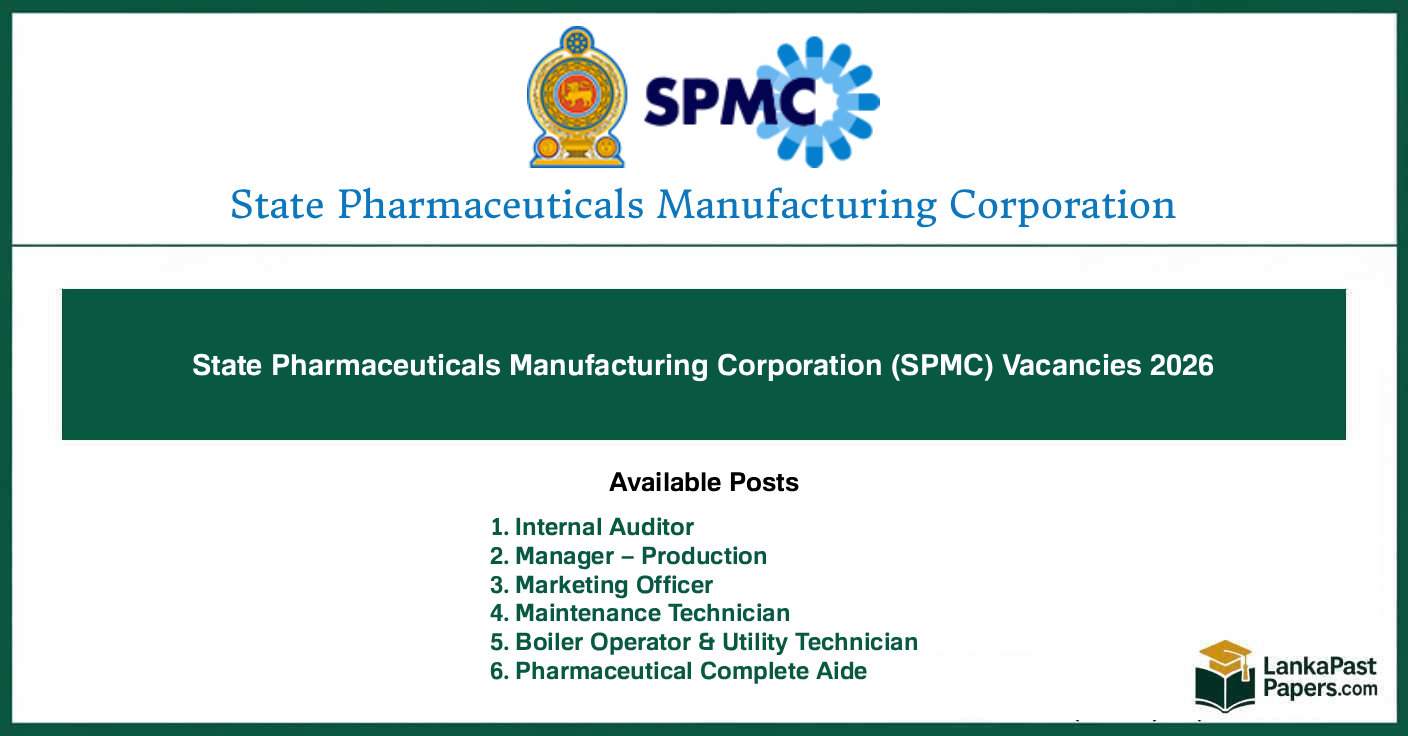 State Pharmaceuticals Manufacturing Corporation (SPMC) Vacancies 2026