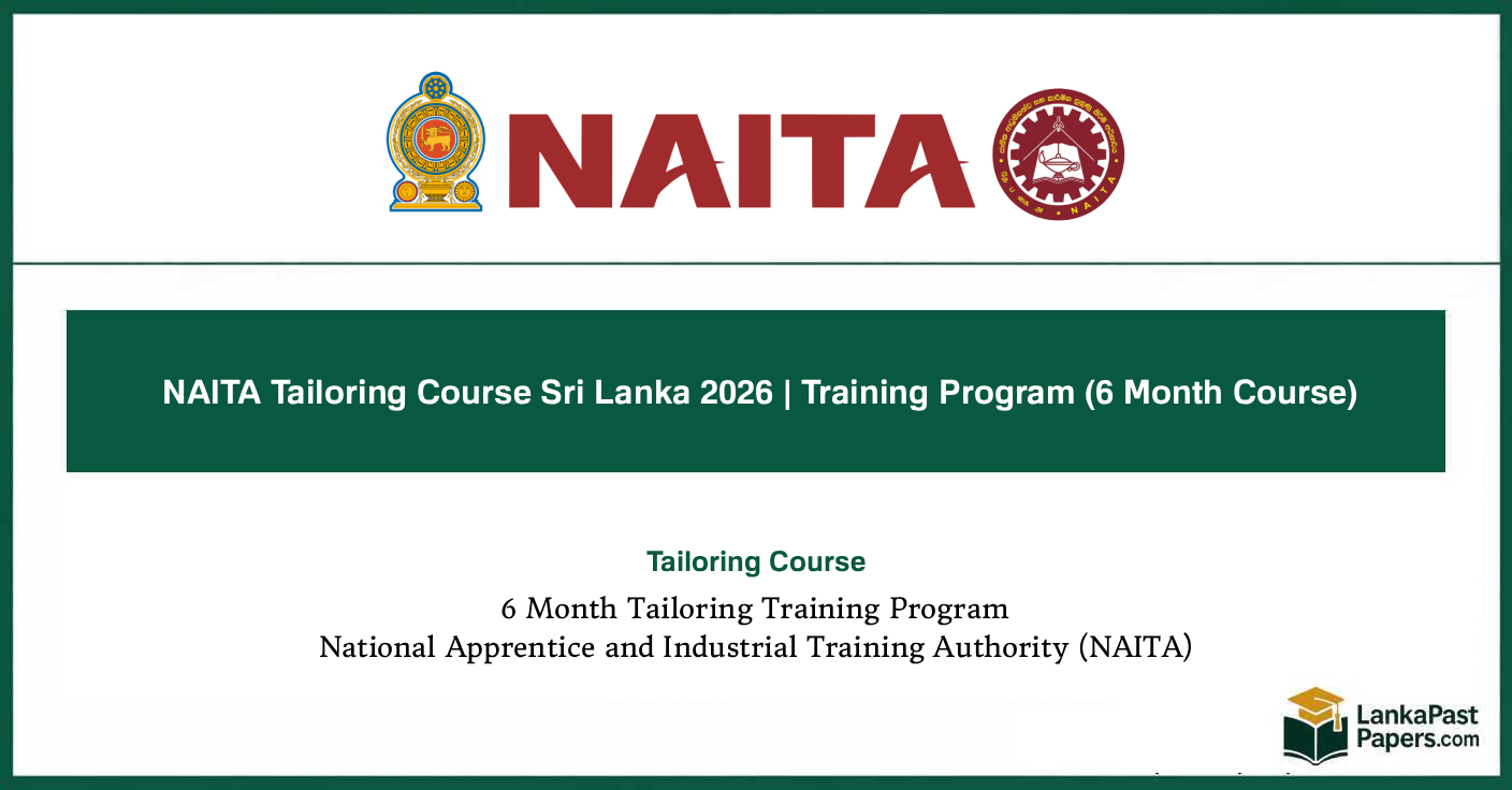 NAITA Tailoring Course Sri Lanka 2026 | Training Program (6 Month Course)