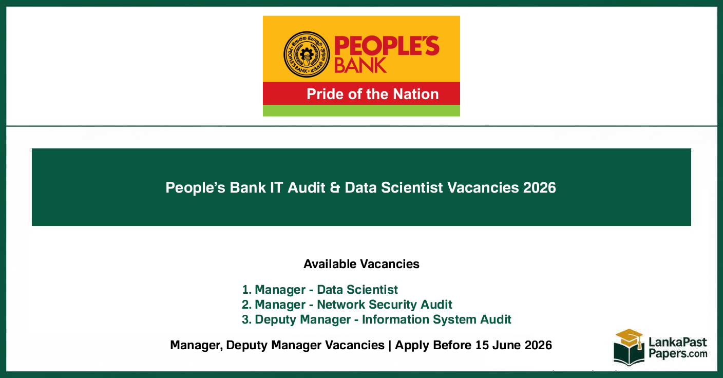 Peoples Bank IT Audit and Data Scientist Vacancies 2026