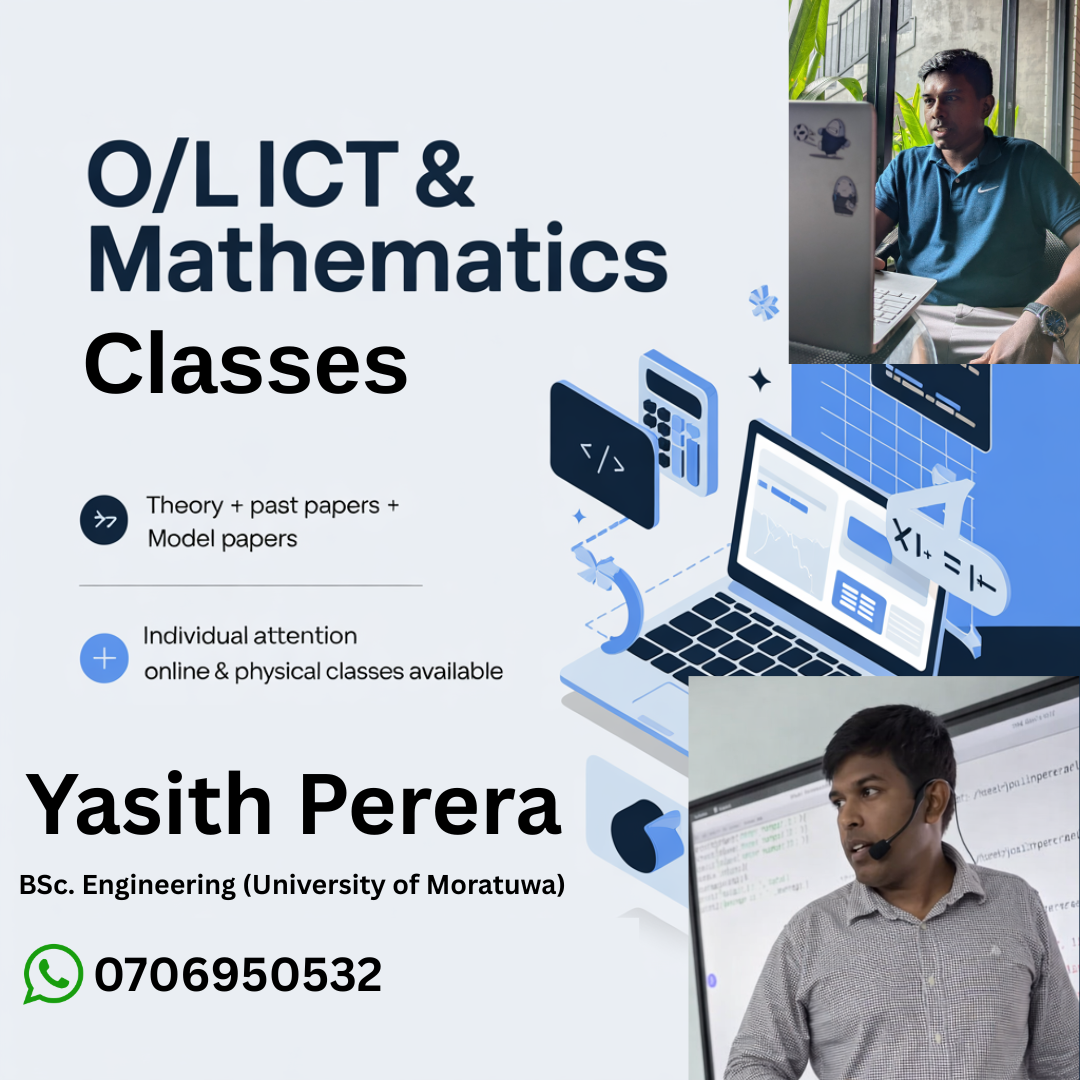 O/L ICT and Mathematics Classes ( Local and International Syllabus )