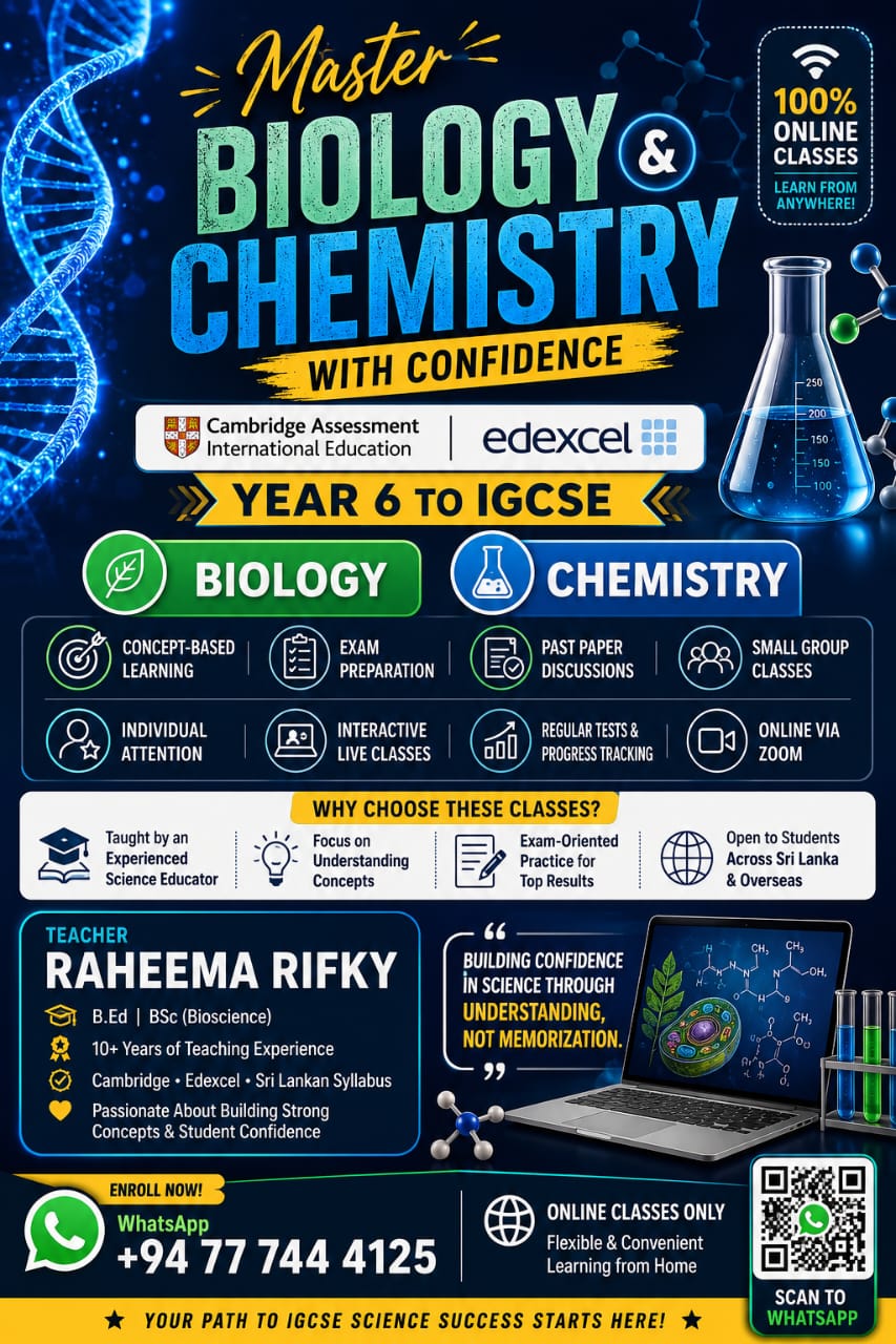 Cambridge/ Edexcel Biology and Chemistry 