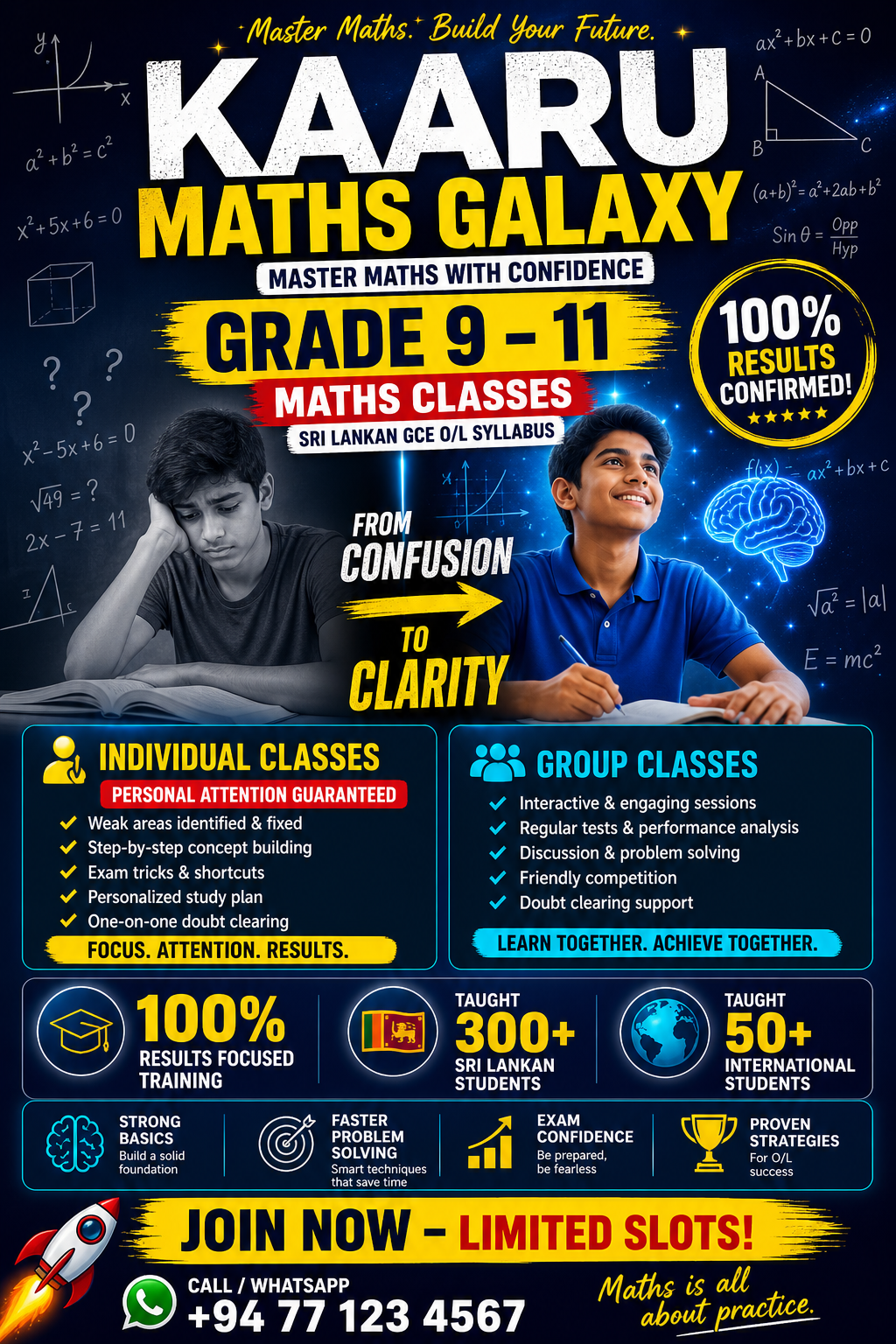 Grade 9 to 11, GCE O/L Maths Online Classes 