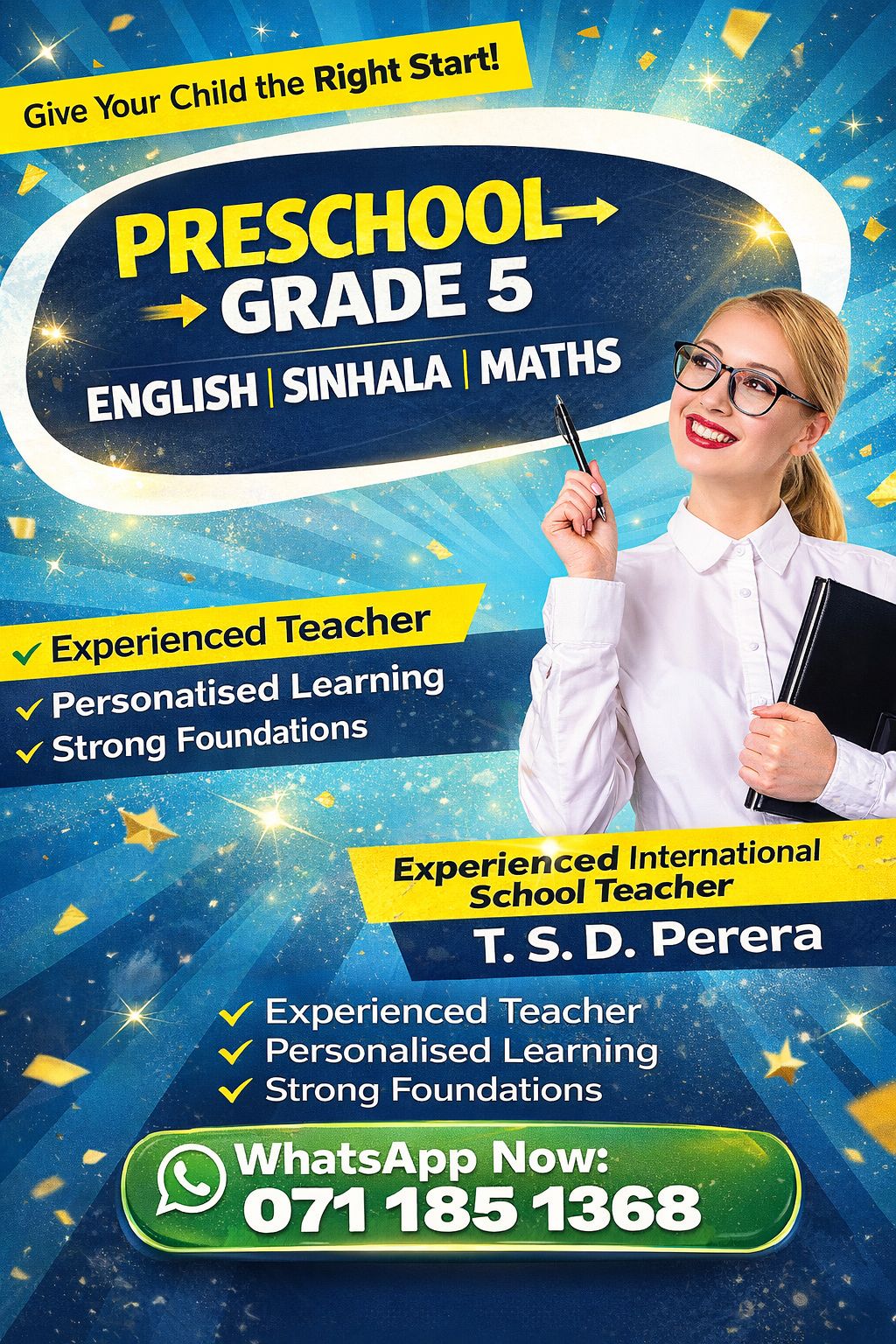 pre school to grade  6 students (Sinhala and English medium )
