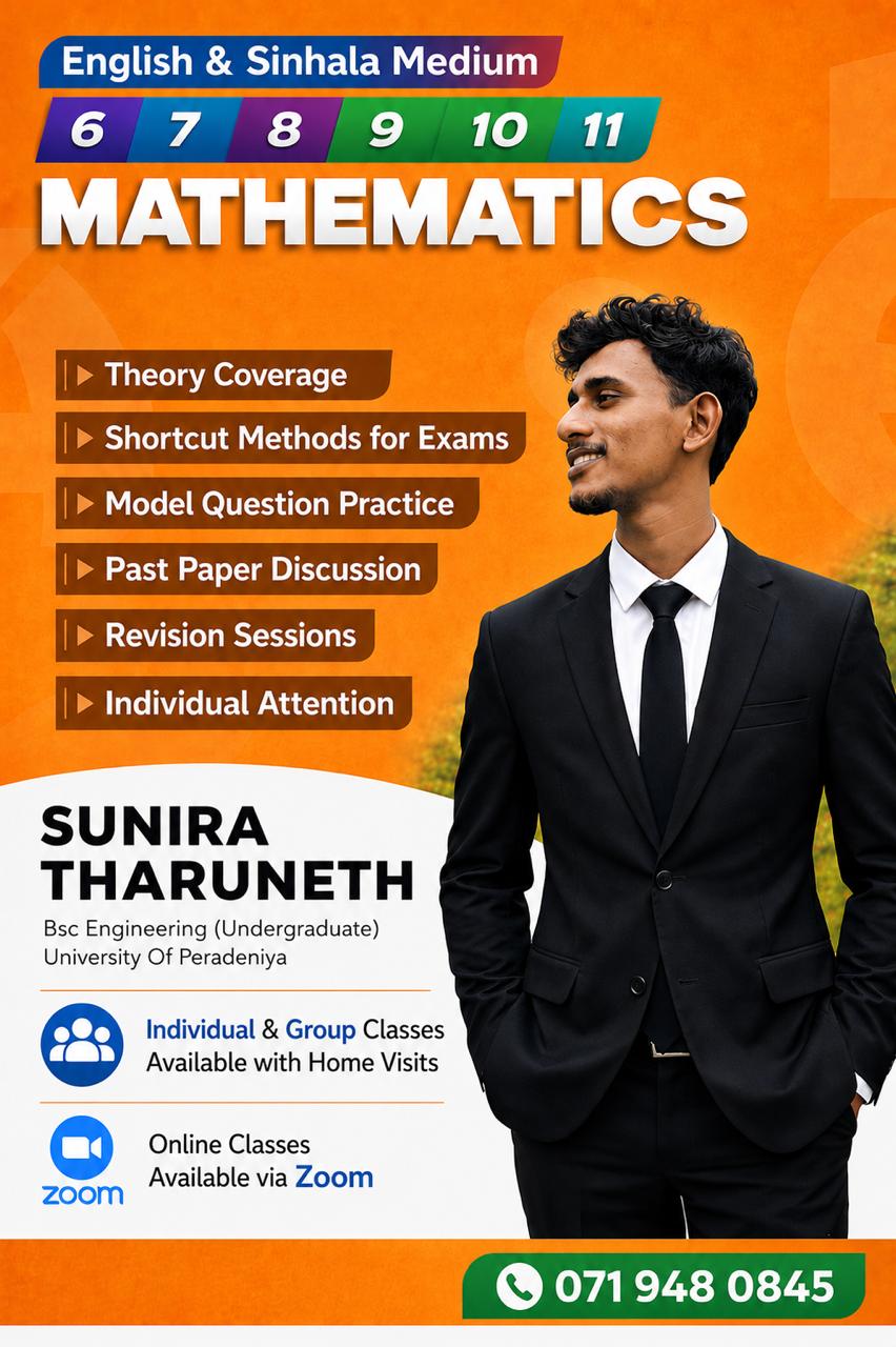 Maths-Grades 6–11 | Sinhala & English Medium