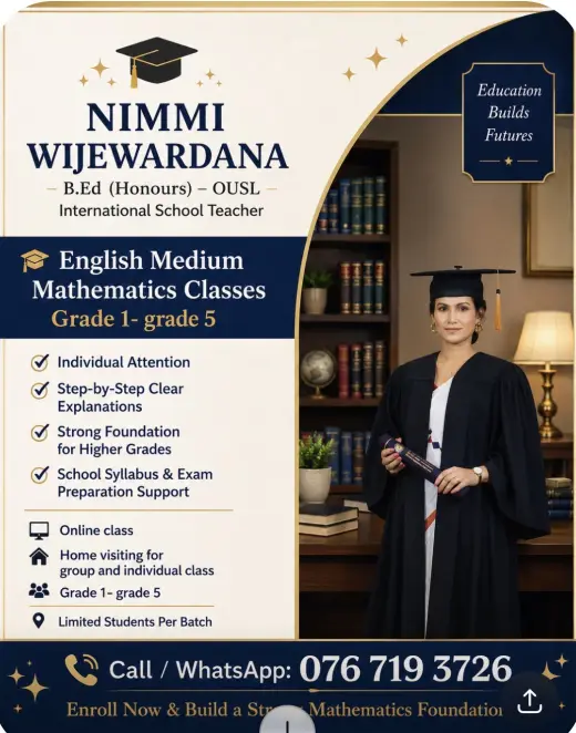 Grade 1 - 5 Mathematics English medium 