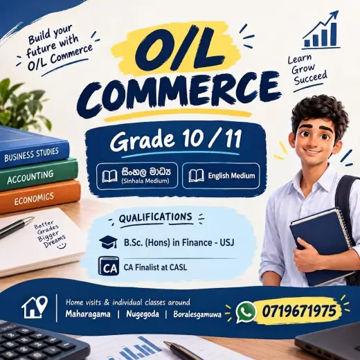 Commerce Classes For Grade 10 & 11 | Home Visits And Online