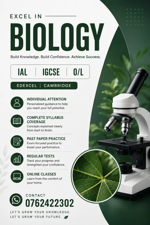 BIOLOGY CLASSES 
