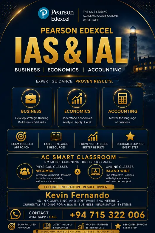 IGCSE | IAS | IAL - Commerce, Business, Economics and Accounting