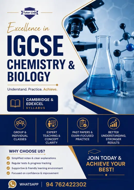 IGCSE BIOLOGY & CHEMISTRY 