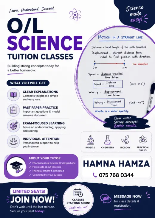 O/L Science English Medium