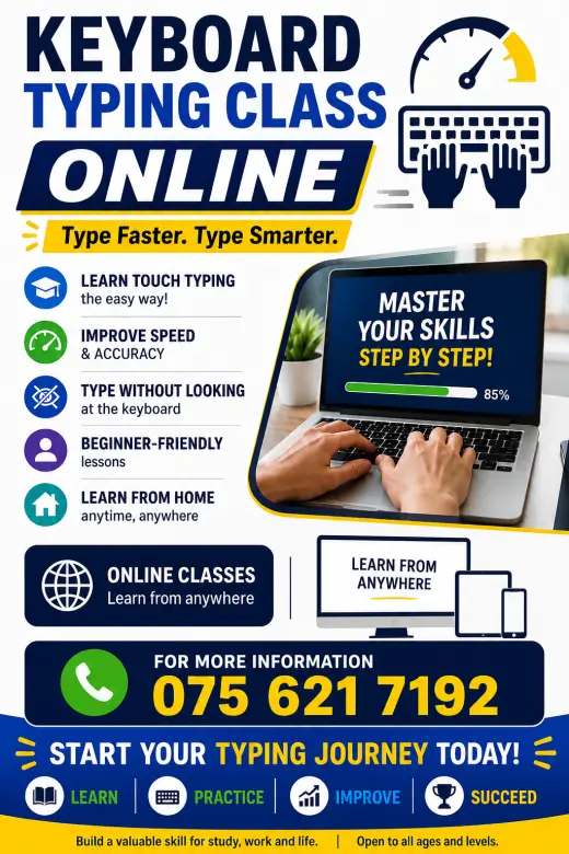 KEYBOARD TYPING CLASS ONLINE