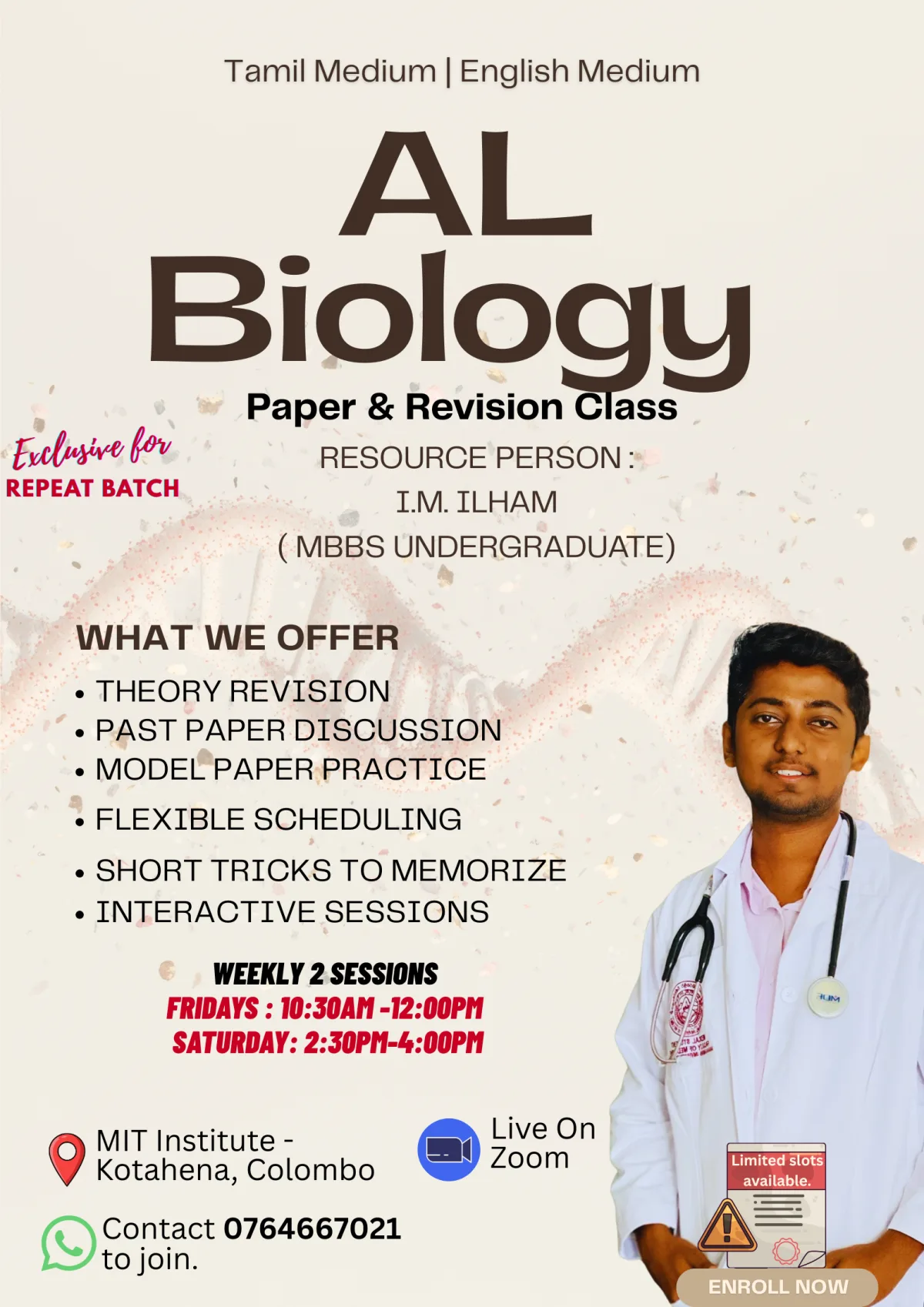 AL Biology (English & Tamil Medium)