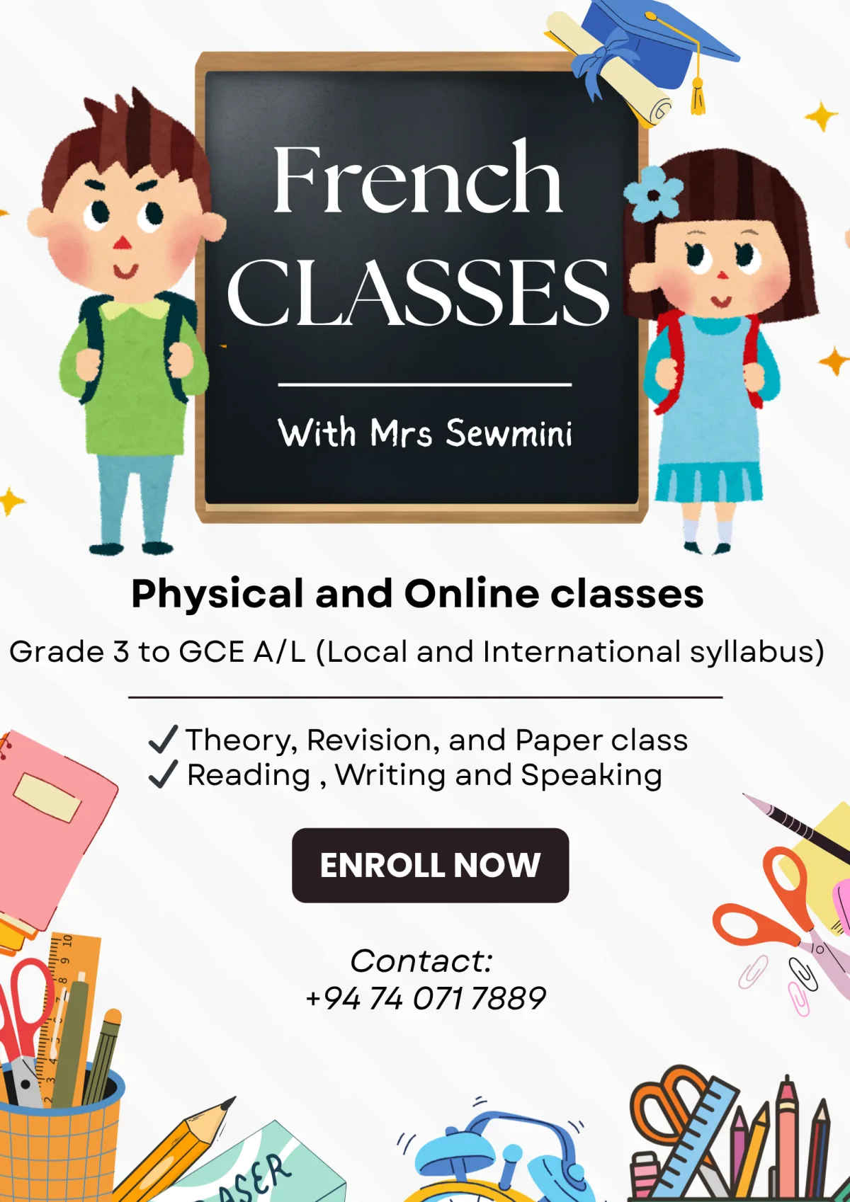 Grade 1 to A/L - French Language 