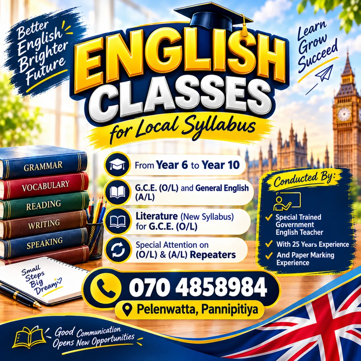 English Classes O/L 