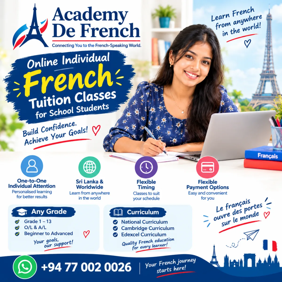 🇫🇷📚 Looking for French Tuition for Your Child in Sri Lanka? | Grade 1–13
