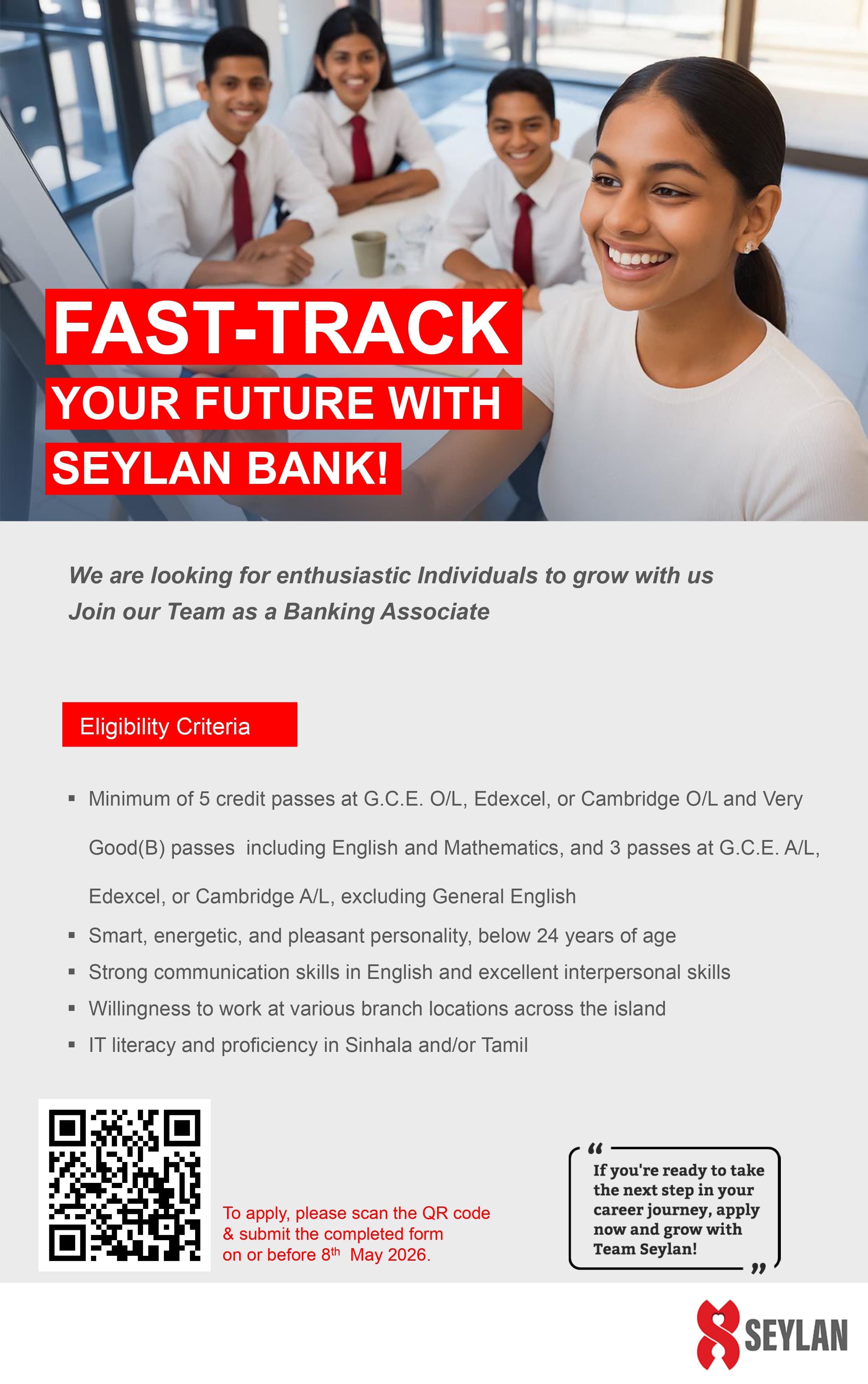 Seylan Bank Banking Associate Jobs 2026