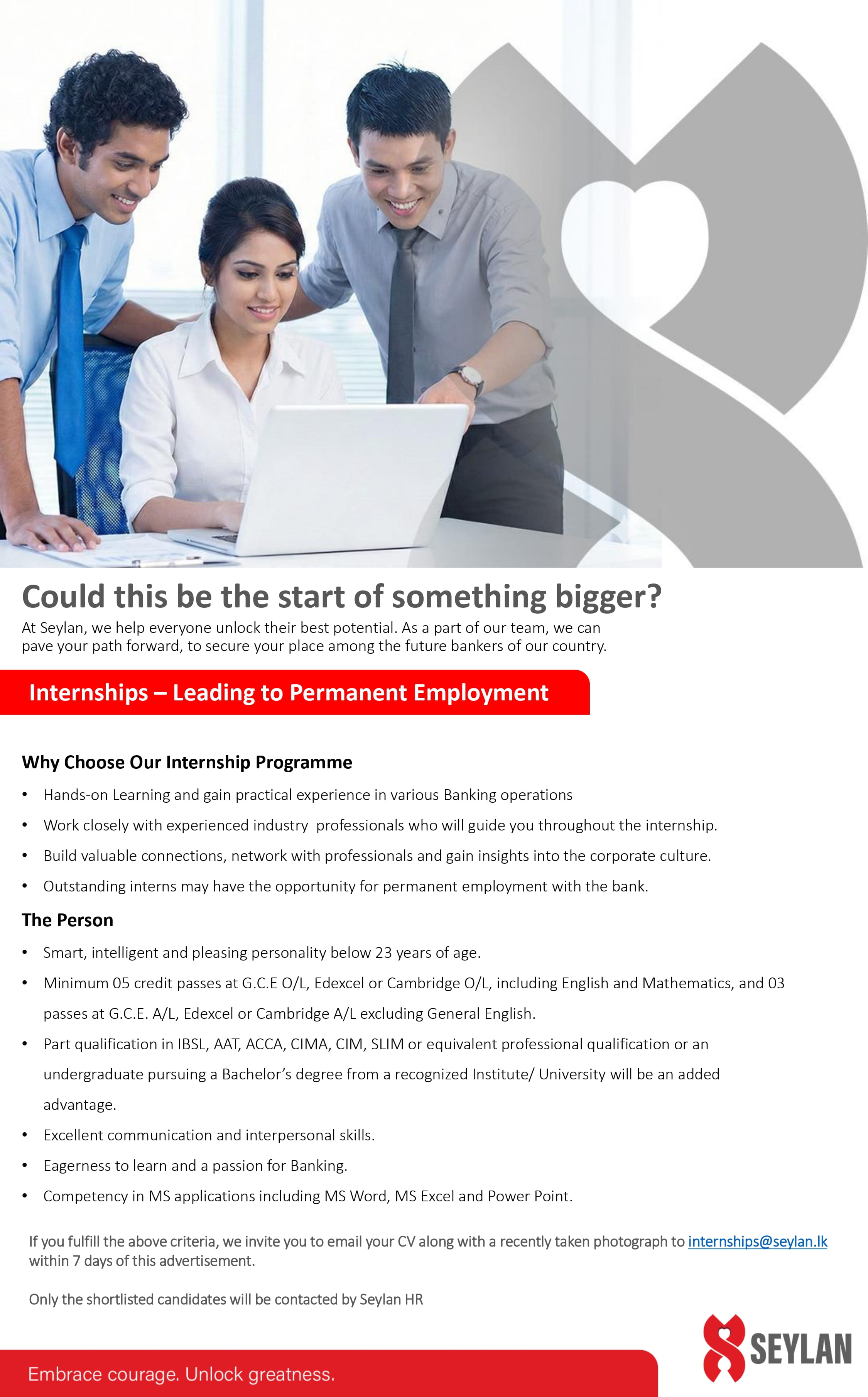 Seylan Bank Internship 2026