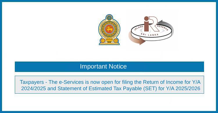 Important Notice issued by the Inland Revenue Department