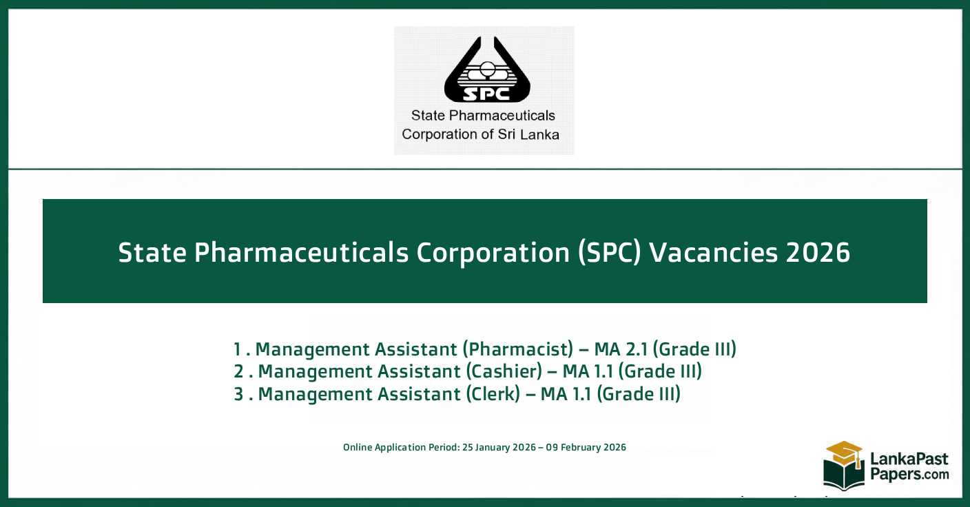 SPC Management Assistant (MA) Jobs 2026 Sri Lanka