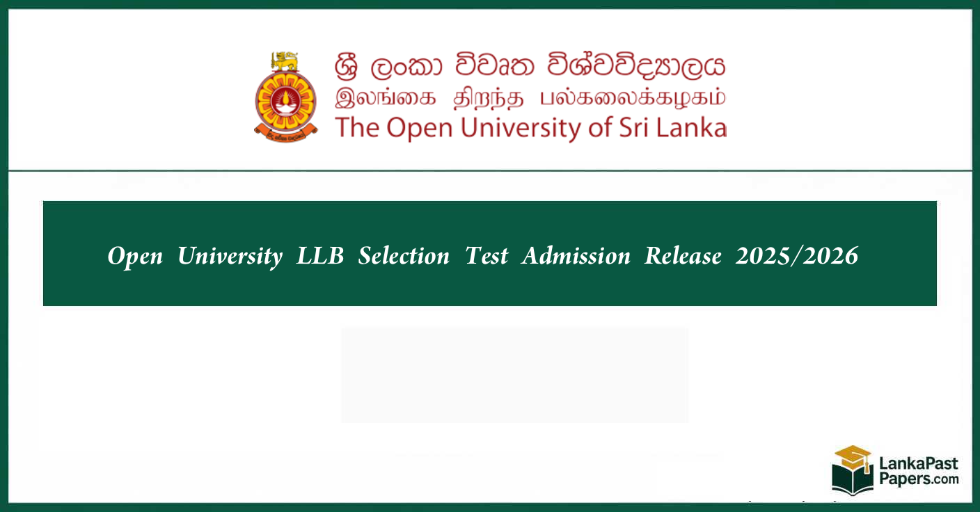 Open University LLB Selection Test Admission Release 2025/2026 - Download Now