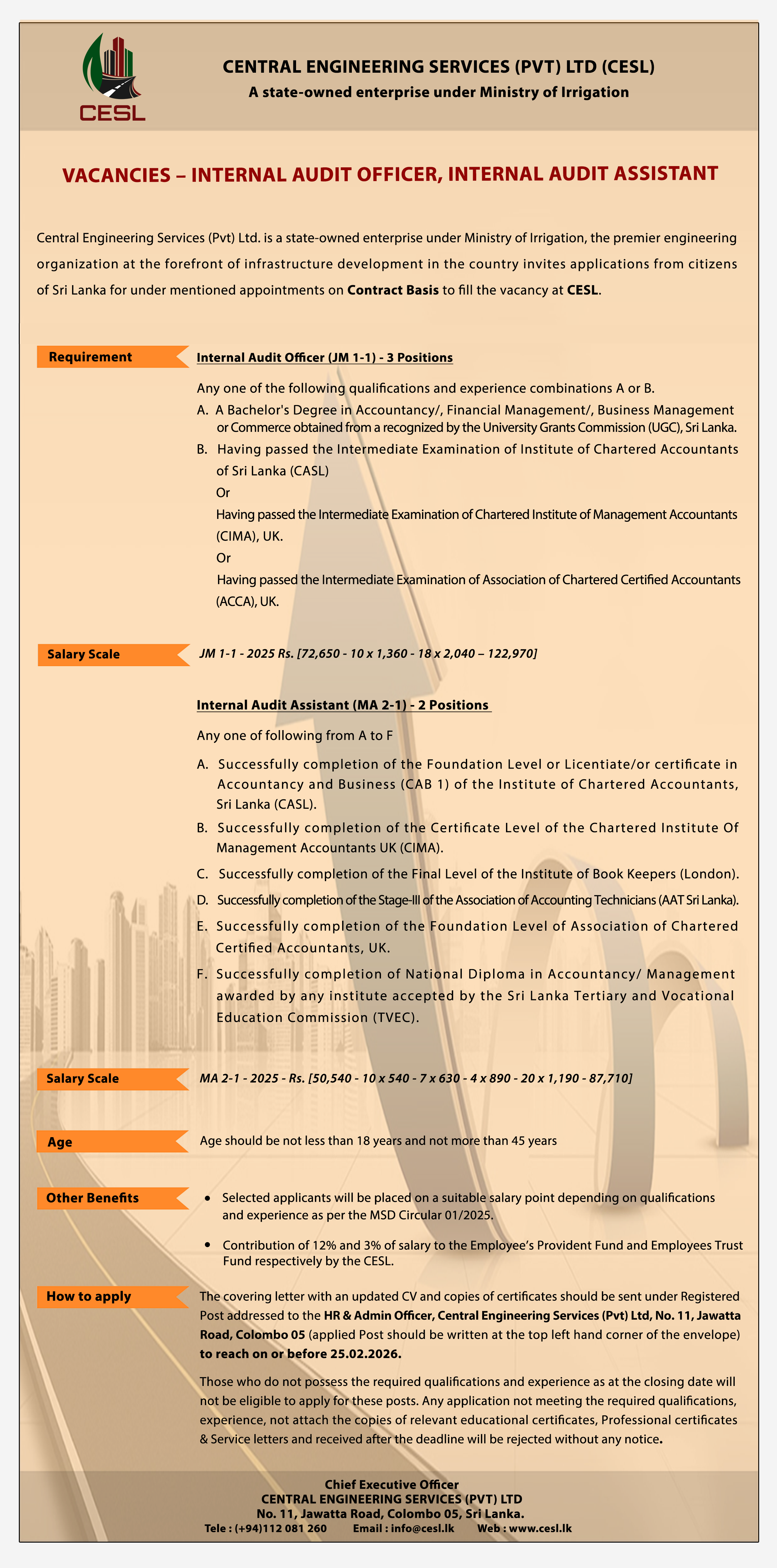 CESL Vacancy