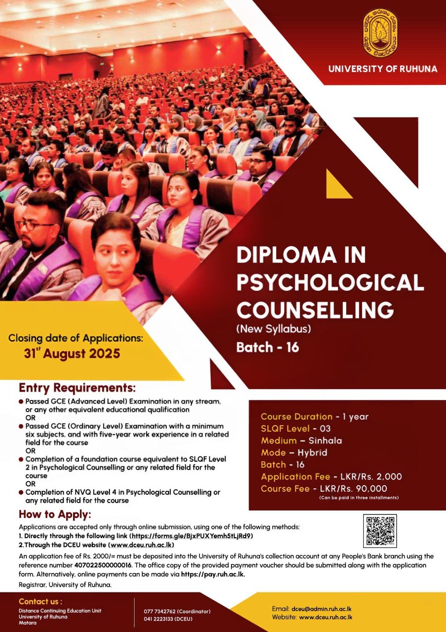 Diploma in Psychological Counseling 2025