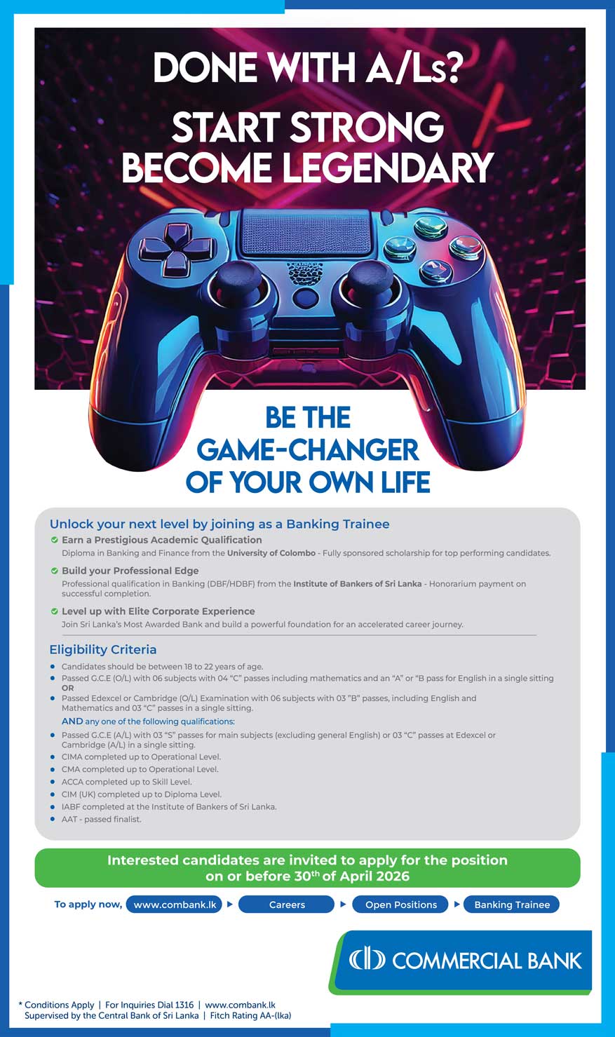 Commercial Bank Banking Trainee 2026