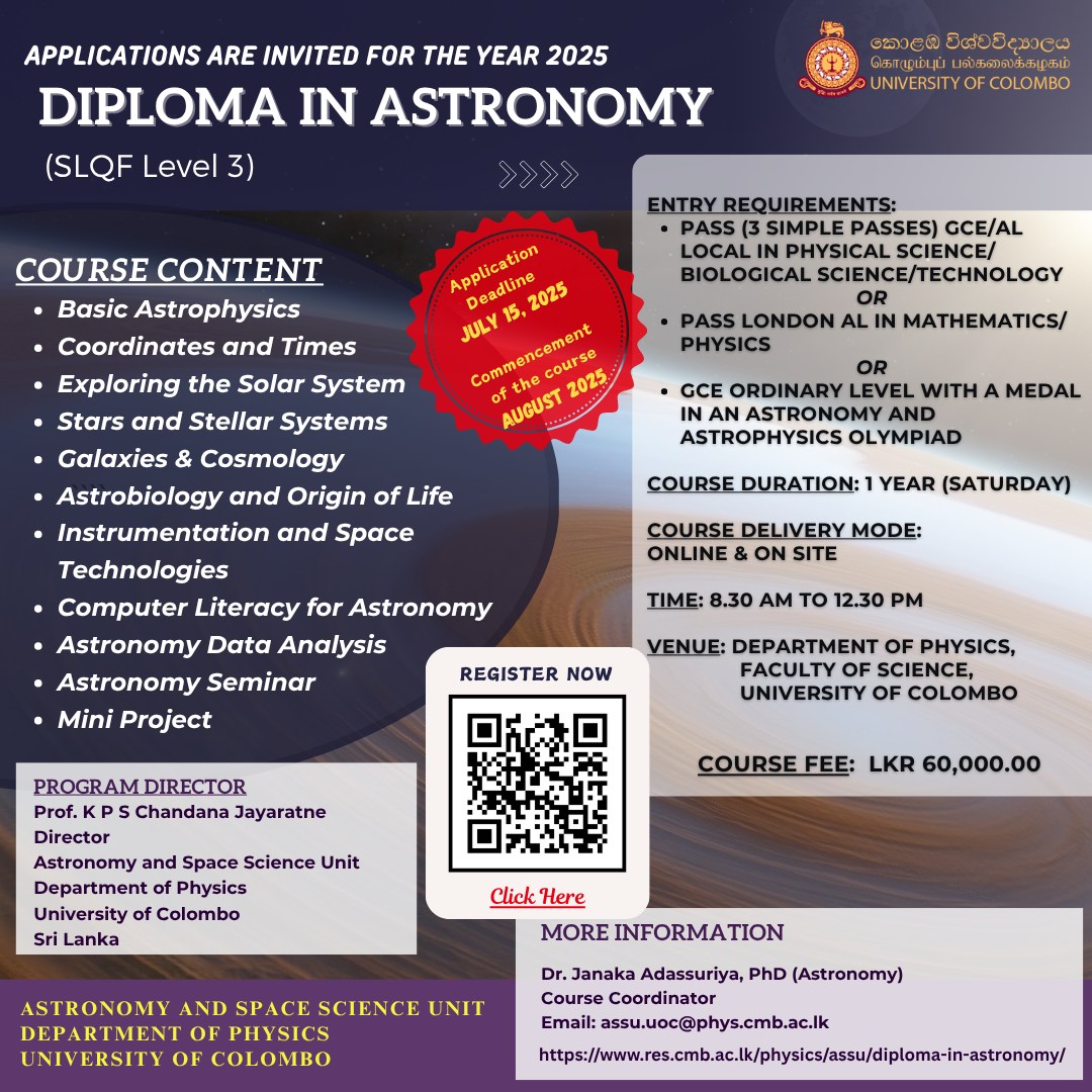 Diploma in Astronomy 2025