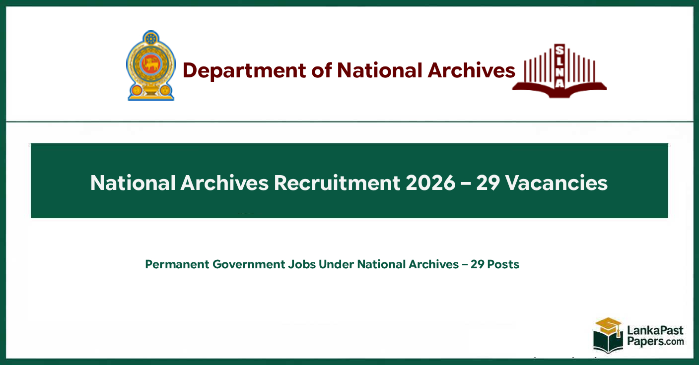 National Archives Recruitment 2026 – 29 Vacancies
