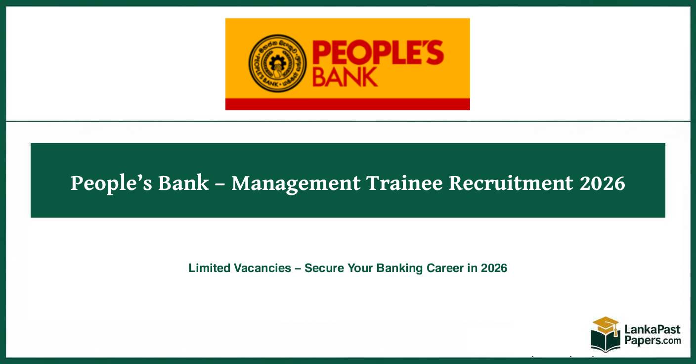 People’s Bank Management Trainee 2026 Job Apply Online PDF