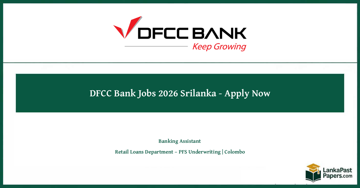 DFCC Bank Senior Banking Assistant Jobs 2026 Apply Now