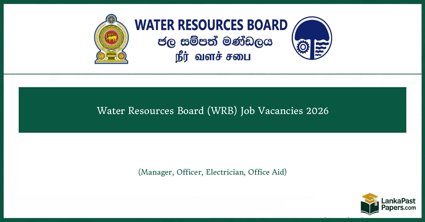 Water Resources Board (WRB) Job Vacancies 2026 – (Manager, Officer, Electrician, Office Aid)